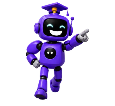 Robot robi pierwszy krok i wskazuje drogę